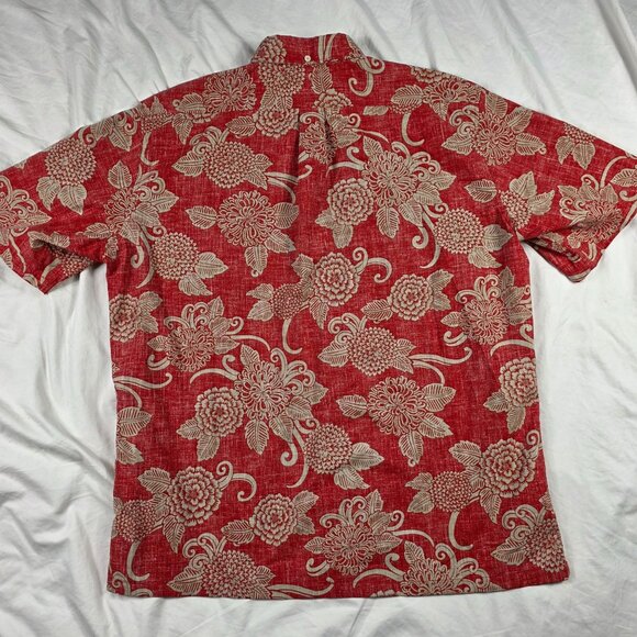 Reyn Spooner Kloth Mens Size XL Red Floral Button Front Shirt Aloha Hawaiian - Picture 2 of 9